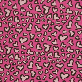 French Terry Hearts Pink by Swafing von Christiane Zielinski